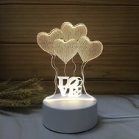 Lampa de Veghe 3D Inimi „LOVE” cu USB