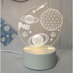 Lampa de Veghe 3D Spatiu cu USB