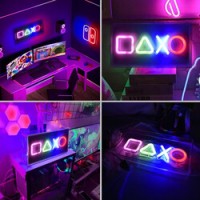 Lampa LED Neon Colorata Gamer 23×12.7cm