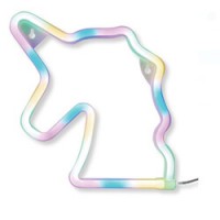 Lampa LED Neon Unicorn Multicolor cu USB 22x22cm