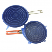 Set 6 capace elastice silicon pentru acoperirea oalelor și castroanelor
