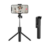 Selfie stick trepied, Bluetooth, cu telecomanda, Negru