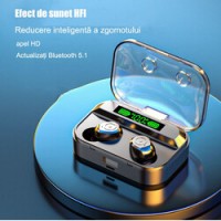 Casti Bluetooth fara fir, TG01, calitate sunet HD, control tactil