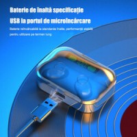 Casti Bluetooth fara fir, TG01, calitate sunet HD, control tactil
