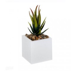 Ghiveci Decorativ cu LED Multicolor  și  Planta 7.5×7.5x19cm