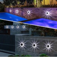 Set 4 lampi solare LED model STAR, senzor de lumina
