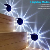 Set 4 lampi solare LED model STAR, senzor de lumina