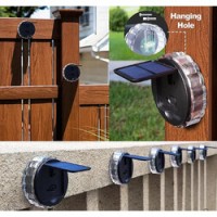 Set 4 lampi solare LED model STAR, senzor de lumina