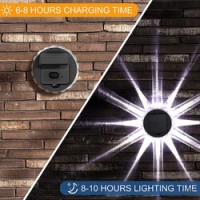 Set 4 lampi solare LED model STAR, senzor de lumina