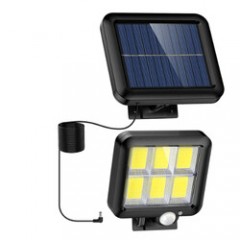 Lampa solara cu 120 LED-uri, senzor de miscare, impermeabila, 1200mAh