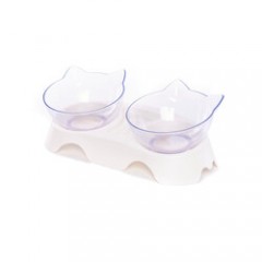 Bol dublu pentru hranire caini sau pisici, Duo Pet, dimensiune 29.5cm x 15cm