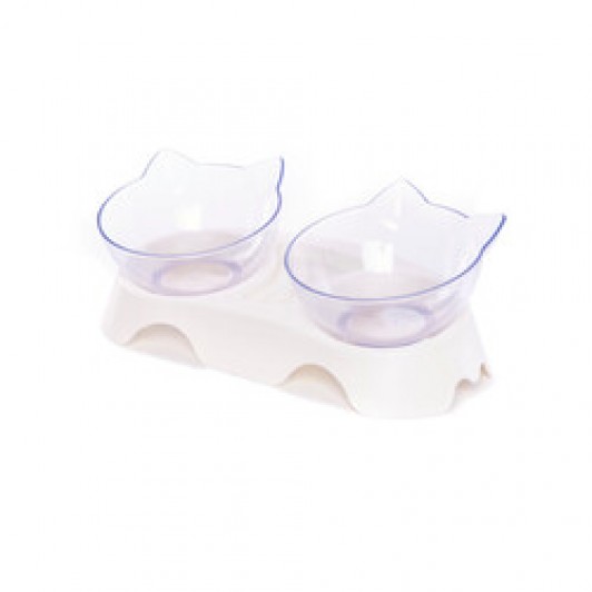 Bol dublu pentru hranire caini sau pisici, Duo Pet, dimensiune 29.5cm x 15cm