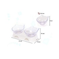 Bol dublu pentru hranire caini sau pisici, Duo Pet, dimensiune 29.5cm x 15cm