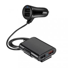 Incarcator Auto, 4 Porturi USB, Fast Charge