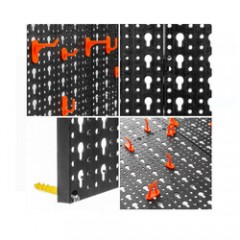 Suport organizator de perete pentru scule si unelte, 48.4 x 29.8 x 1.3 cm, 2 placi