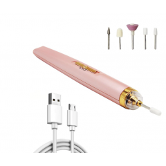 Freza portabila pentru unghii, manichiura si pedichiura, 5 capete , USB