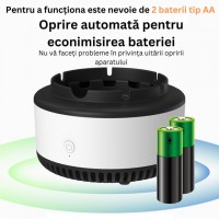 Scrumiera electrica cu aspiratie directa, rasina epoxidica anti-topire, purificator de aer cu ioni n