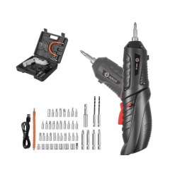 Set surubelnita electrica fara fir, 48 accesorii, baterie reincarcabila
