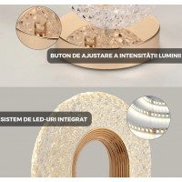 Lampa ambientala Luxury Tactila Cristal LED, 3 moduri de iluminare