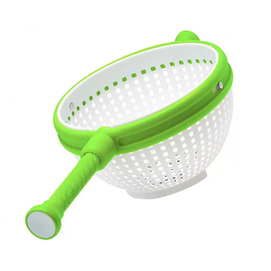 Strecuratoare Rotativa pentru Spalat – Uscat Salata, Sistem Centrifugare, cu Maner Extensibil