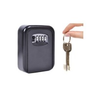 Mini cutie seif din metal pentru pastrat chei sau obiecte mici cu inchidere cu cifru, aluminiu