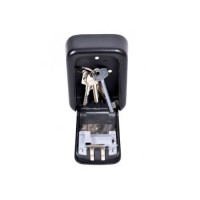Mini cutie seif din metal pentru pastrat chei sau obiecte mici cu inchidere cu cifru, aluminiu