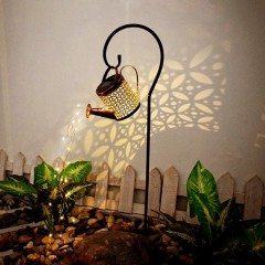 Lampa solara in forma de stropitoare, fier forjat, lumina calda