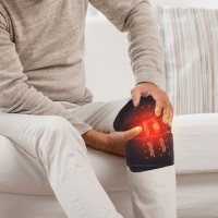 Genunchiera reglabila cu sistem de incalzire, marime universala, alimentare USB, Negru