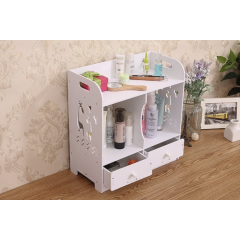 Organizator din lemn pentru cosmetice, 2 sertare