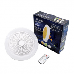 Ventilator de tavan cu iluminare led, E27, telecomanda