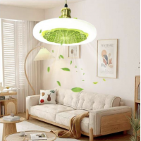 Ventilator de tavan cu iluminare led, E27, telecomanda