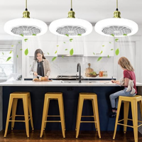 Ventilator de tavan cu iluminare led, E27, telecomanda