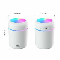 Umidificator si Difuzor Aromaterapie cu ultrasunete, capacitate 300ML, LED 7 culori