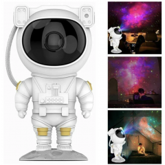 Proiector In Forma de Astronaut Permite Proiectarea Stelelor sau Galaxiilor Gonga Alb