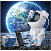 Proiector In Forma de Astronaut Permite Proiectarea Stelelor sau Galaxiilor Gonga Alb