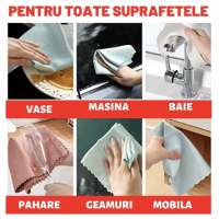 Set 10 lavete microfibra 30 x 30 cm