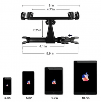 Suport auto reglabil telefon/tableta, pentru tetiera