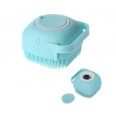 Burete de baie din silicon, Mini Soft Brush, cu rezervor pentru gel de dus / sampon
