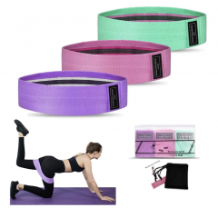 Set 3 benzi elastice fitness, 3 niveluri de rezistenta, pentru coapse, fese si picioare