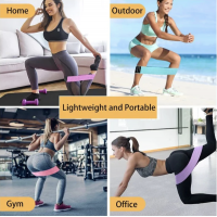 Set 3 benzi elastice fitness, 3 niveluri de rezistenta, pentru coapse, fese si picioare