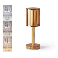 Lampa de masa wireless din cristal acrilic cu touch si incarcare prin USB
