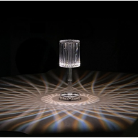 Lampa de masa wireless din cristal acrilic cu touch si incarcare prin USB