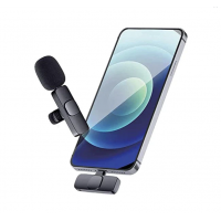 Microfon wireless tip lavaliera, conector USB tip C/iPhone