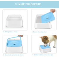 Bol pentru apa, antistropire, pentru caini si pisici