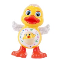Jucarie interactiva Rata Dansatoare cu sunete si lumini, 19 cm, multicolor