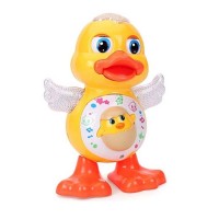 Jucarie interactiva Rata Dansatoare cu sunete si lumini, 19 cm, multicolor