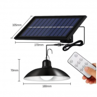 Lampa solara suspendata, cu telecomanda, 90 Lm/W