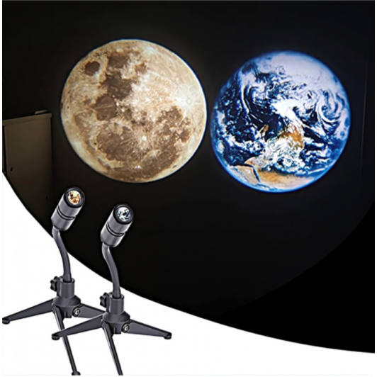 Lampă proiector luna/ pamant pentru interior cu led de 3w, cu stativ