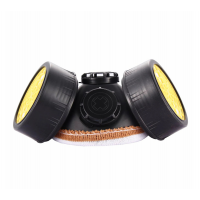 Masca de protectie, anti praf si vapori, anti-poluare, cu 2 filtre de carbon activ si ochelari