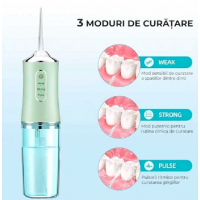Irigator bucal cu 4 capete curatare, rezervor 220 ml
